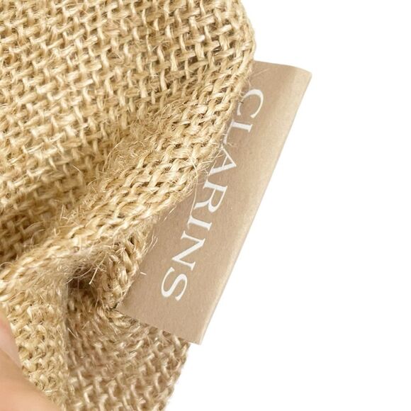 FEED Projects Burlap Tote Bag Natural White Handles Large Reusable Shopping - Picture 6 of 10